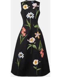 LEO LIN - Cleo Floral Midi Dress - Lyst