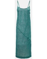 Dries Van Noten - Slipdress Aus Devore-Samt - Lyst