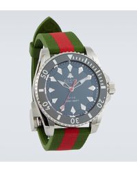 Gucci - Dive Web Stripe Watch - Lyst