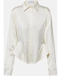 Stella McCartney - Peplum Satin Shirt - Lyst