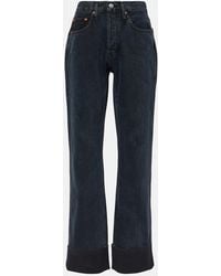 RE/DONE - High-Rise Straight Jeans - Lyst
