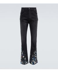 Amiri Jeans in denim di cotone dipinto - Multicolore