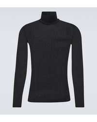 Givenchy - Turtleneck Wool And Silk Tubular Sweater - Lyst