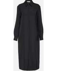 The Row - Mable Wool-blend Midi Dress - Lyst