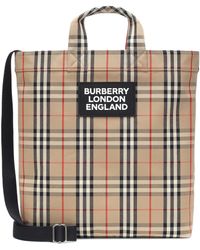 Burberry Vintage Check Tote - Natural