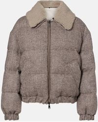 Brunello Cucinelli - Daunenjacke Aus Einem Wollgemisch - Lyst
