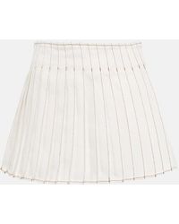 Ami Paris - Minifalda de algodon plisada - Lyst