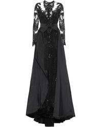 Elie Saab Vestido de fiesta de tafetán - Negro