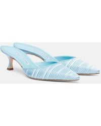 Manolo Blahnik - Carolyne 50 Satin Mules - Lyst