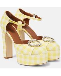 Malone Souliers - Camille 130 Embellished Platform Pumps - Lyst