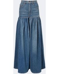 Chloé - Pleated Wide-Leg Jeans - Lyst