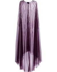 Marchesa notte Sequined Tulle Cape - Purple
