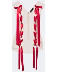 Simone Rocha - Unraveling Bow-Detail Sheer Top - Lyst