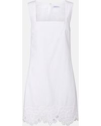 Veronica Beard - Shanice Embroidered Cotton Minidress - Lyst