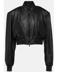 Wardrobe NYC - Bomber cropped in pelle - Lyst
