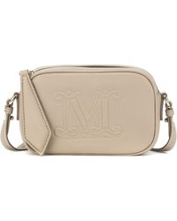 Max Mara Elsa Small Leather Crossbody Bag - Natural