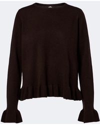 Jardin Des Orangers - Ruffled Virgin Wool And Cashmere Sweater - Lyst