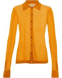 Nanushka Thalia Wool Cardigan - Orange
