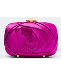 Roger Vivier - Rose Vivier Satin Clutch - Lyst