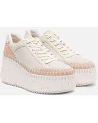 Chloé - Plateau-Sneakers Nama Aus Leder - Lyst