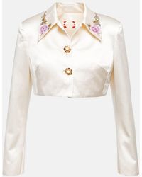 Miss Sohee - Bridal Embellished Silk Jacket And Top Set - Lyst
