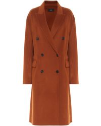 JOSEPH Manteau Carles en laine et cachemire - Marron