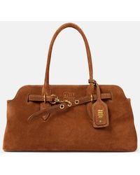 Miu Miu - Aventure Suede Shoulder Bag - Lyst