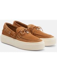 Hogan - Suede Boat Shoes - Lyst