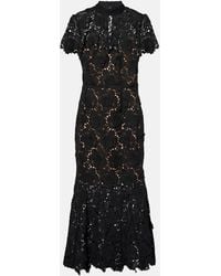 Self-Portrait - Floral Lace Maxi Dress - Lyst
