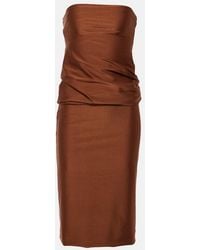 Sportmax - Bilma Strapless Jersey Midi Dress - Lyst