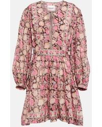 Isabel Marant - Gilinesia Floral-Print Cotton Minidress - Lyst