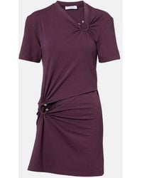 Rabanne - Cutout Cotton-Blend Jersey Minidress - Lyst