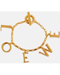 Loewe - Logo Sterling Silver Bracelet - Lyst