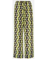 Dries Van Noten - Printed High-Rise Crepe Wide-Leg Pants - Lyst