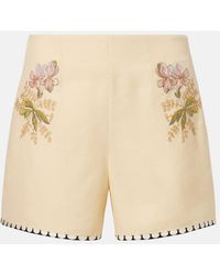 Valentino - Escape Floral Embroidered Shorts - Lyst
