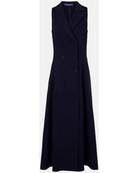 Ralph Lauren - Alecia Cotton-Blend Midi Dress - Lyst