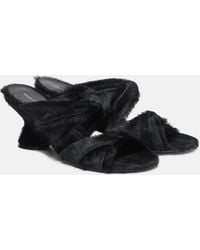 Dries Van Noten - Calf Hair Wedge Sandals - Lyst