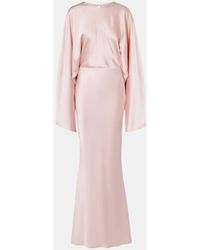 Norma Kamali - Robe Reverse Obie Aus Satin - Lyst