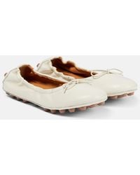 Tod's - Ballerinas Bubble Aus Leder - Lyst