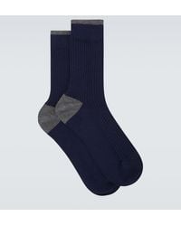 Brunello Cucinelli - Ribbed-knit Cotton Socks - Lyst