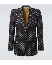 Valentino - Polka-Dot Silk Blazer - Lyst