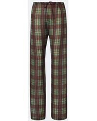 Dries Van Noten - Plaid Wide-Leg Pants - Lyst