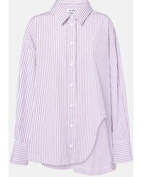 The Attico - Diana Asymmetric Striped Cotton Shirt - Lyst
