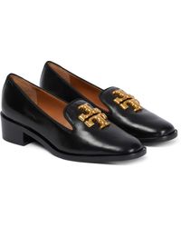 Tory Burch Eleanor Leather Loafers - Black