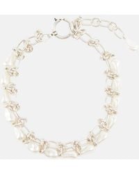 Isabel Marant - Faux Pearl Charm Necklace - Lyst