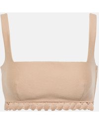 Valentino - Scalloped Cotton-Blend Bra Top - Lyst