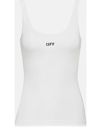 Off-White c/o Virgil Abloh - Top en coton melange a logo - Lyst