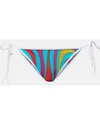 Emilio Pucci - Marmo Printed Bikini Bottoms - Lyst