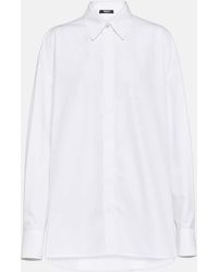 Versace - Camisa de popelin de algodon oversized - Lyst