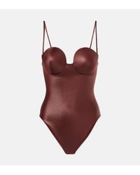 Magda Butrym - Retro Bustier Swimsuit - Lyst